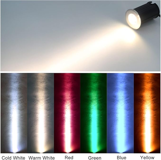 Outdoor Buried Lights - LED Landscape Lights Modern Mini Underwater Led Lights IP68 Waterproof Embedded Narrow Beam Gather Light for Outdoor Landscape/Underwater/Garden/Stairs