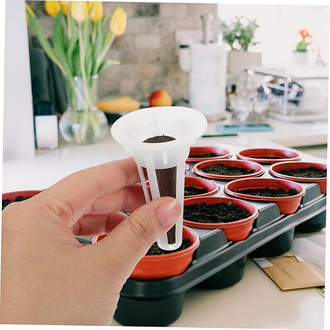 BESPORTBLE Microgreens Growing Kit Indoor Hydroponic Planter Tower Grow Baskets Sponges and Humidity Dome for