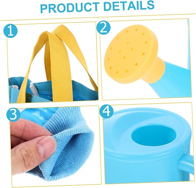 1set Boy Girl Gardening Tool Set Boy Girl Planting Tools Rake Shovel Watering Can and Storage Bag for Outdoor Fun and Learning Activities