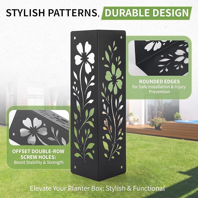 8-Pack Corner Brackets for Wood Heavy-Duty Metal Corner Brackets for Raised Garden Bed 11 x 3 x 3 Thickened Garden Bed Corner Brackets Rust Resistant Raised Garden Bed Corners with Screws