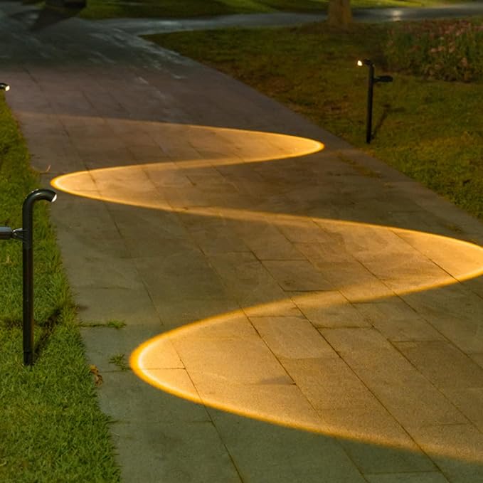 Alomejor Solar Landscape Lights ABS Material Efficient Outdoor Solar Spotlights for Gardens 23.2in Automatic Night Lighting (Warm Light)