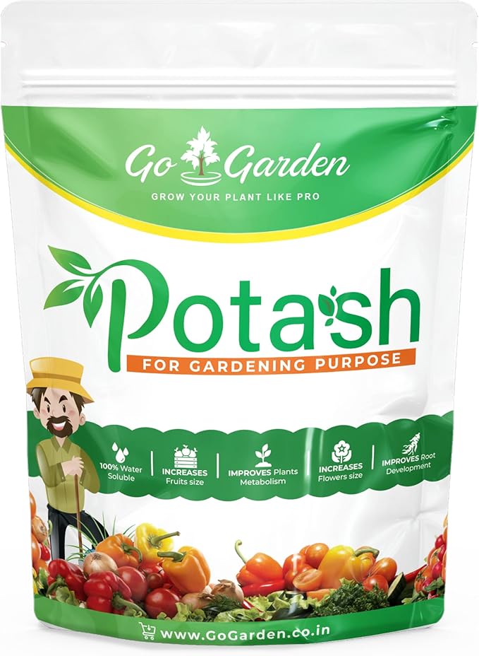 Go Garden Potash Organic Fertilizer for Plants | All Purpose for Plant Health Flower Fruit Plant Growth- 5 Kg Powder
