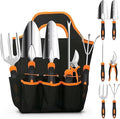 Garden Tool Set Stainless Steel Heavy Duty Gardening Tool SetNon-Slip Rubber Grip Tool Organizer Ideal Outdoor Hand Gardening Tools for Women
