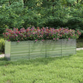 Galvanized Steel Garden Bed for Raised Landscape Vegetable Flower Herb Patio - Silver Steel Bed 126x31.5x30.3 Inch