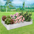 Galvanized Raised Garden Bed Kit 6×3×1ft Planter Box for Outdoor Gardening and Planting Mini Greenhouses with 2 Large Zipper Windows for Vegetables Herb Fruits Flower Silver