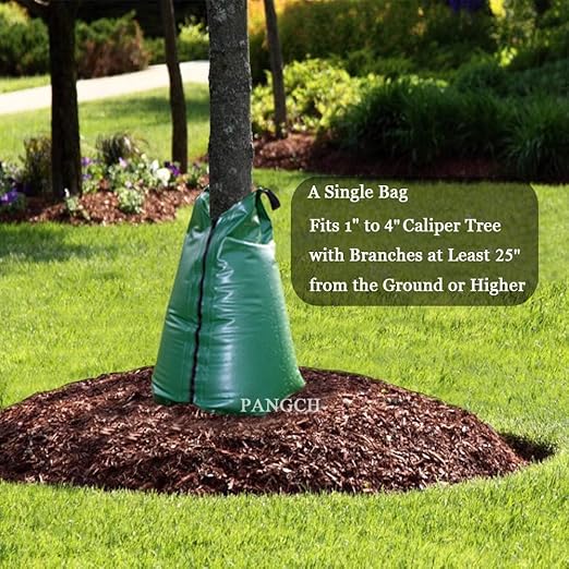20 Gallon Slow Release Tree Watering Bags - Drip Irrigation for Newly Planted or Established Trees (4 Pack)