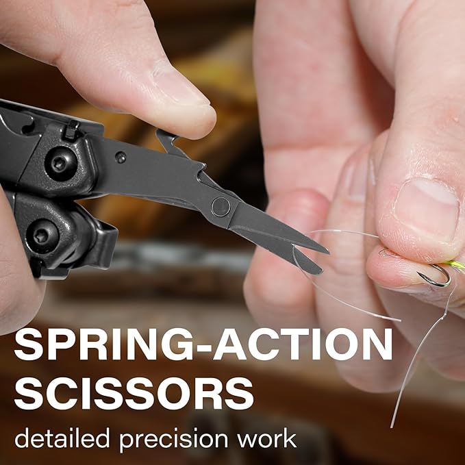 21-in-1 Heavy-Duty Multitool Pliers with Safety Locking Spring-Action Scissors &amp Nylon Sheath – Premium Stainless Steel EDC Kit for Work Home Auto DIY and Outdoor Tasks Black