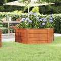 SKM Garden Raised Bed Rusty Corten Steel Large Garden Raised BedBrown (Weight 16.58KG)