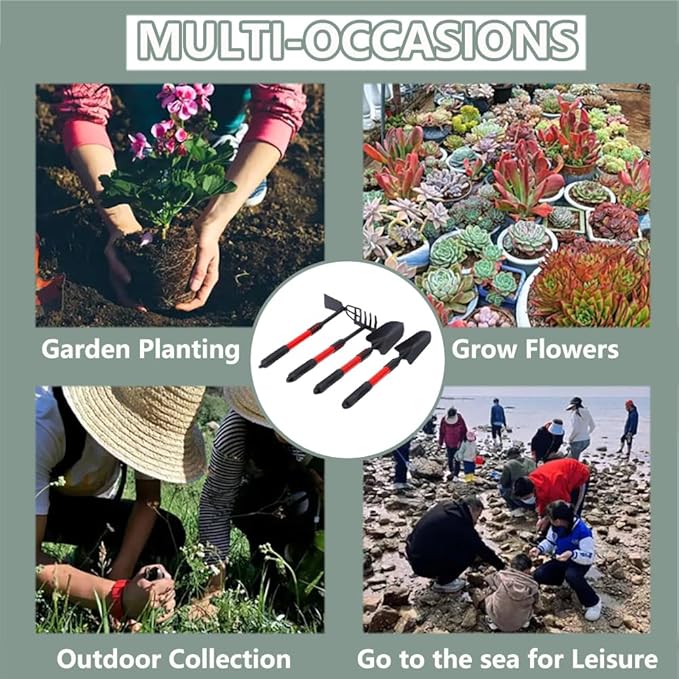 33-Piece Garden Tool Set with Ergonomic Handles Rust-Proof Durable Gardening Hand Tools Gardening ShearsPortable Stool (Set-33pcs)