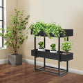 2 Tier Outdoor Raised Garden Bed 29 H Rectangular Elevated Garden Bed for Backyard Gardening Planters Boxes for Planting Herbs Flowers &amp Vegetables