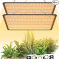 2Pack 400W Full Spectrum Planting Lamp UV IR Greenhouse Hydroponics System Sunlike Seeding Lights 110V Vegetable Bonsai Fruit Potted Succulent Moss Cactus Cultivation Lighting with Hook US Plug