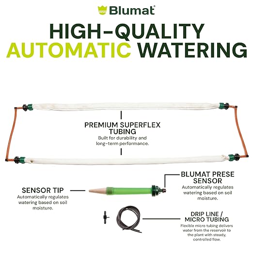 Grow Tent Irrigation Preset Blumat Kit for Small Bed (up to 2' x 4')