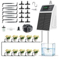 Automatic Solar drip Irrigation System (Solar/USB-C Dual Power) DIY Solar Watering System with Programmable Timer for 15 Potted Plants IPX5 Auto Watering Kit for Indoor Balcony Garden &amp Vacati