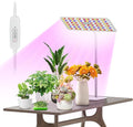 KINGPLUS Grow Lights with Stand Full Spectrum Growing Light for Indoor Plants 120 LEDs 4 Dimmable Levels Timer 4/8/12h 12-60inches Height Adjustable18w Ideal for Desk Small Plants