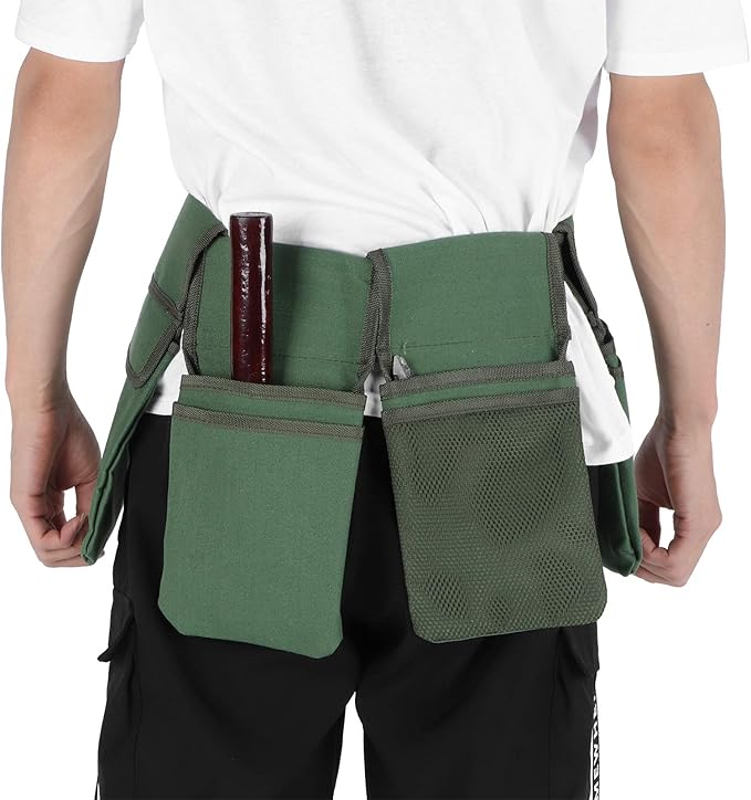 Gardening Tools Set Green Waist Bag Plant Support Clips Adjustable Cable Ties Kit for Easy Outdoor Garden Organization and Efficient Plant Training