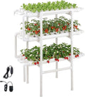 VEVOR Hydroponics Growing System Kit 3-Tier 108 Sites UPVC Pipe Hydroponic Grow Kit with Timed Irrigation Sun &amp Light Blocking Pipes Indoor Home Garden Vegetable Planting Grow Kits for Fruit He