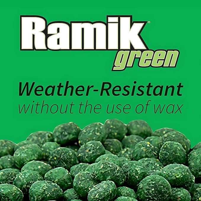 Neogen Ramik Green Fish Flavored Weather Resistant Rodenticide Nuggets4 lb Bag (00615)(Pack of 4)