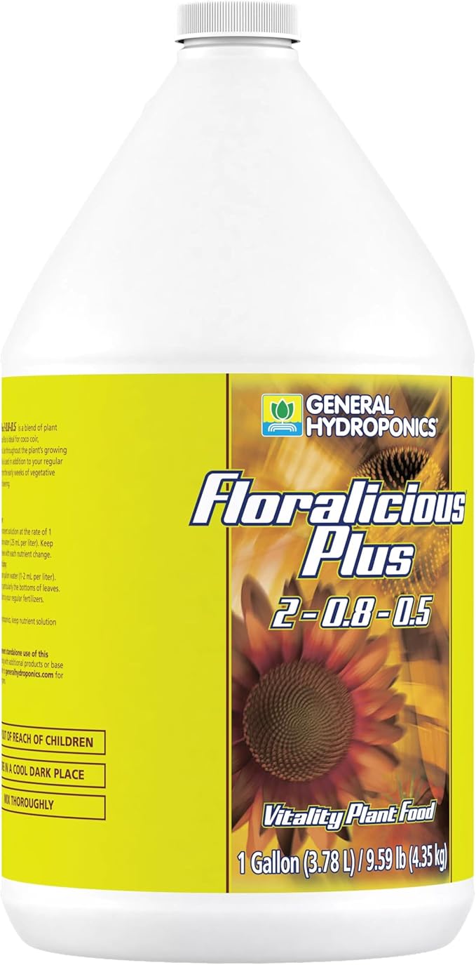 General Hydroponics Floralicious Plus Vitality Plant Food 2-0.8-0.5 1 gal.