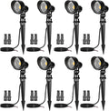 LED Landscape Light6-Pack 12V Low Voltage Garden LightingCOB 7W Outdoor Spotlight IP65 WaterproofLandscape Flood Lighting for Yard Lawn