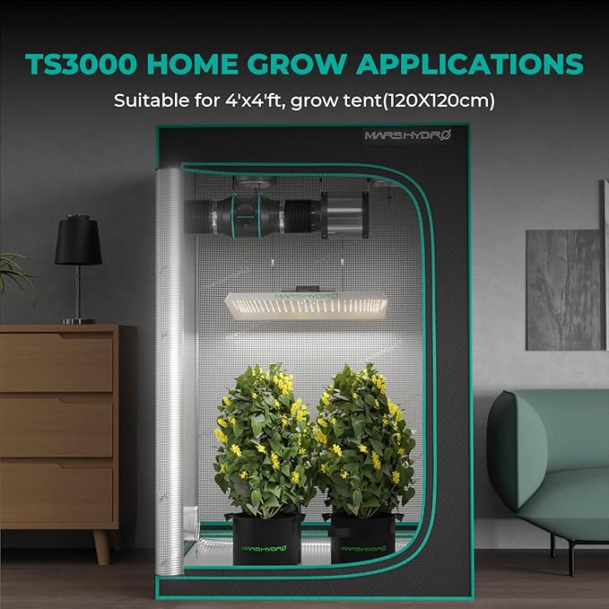 MARS HYDRO TS 3000 420W LED Grow Light for Indoor Plants Full Spectrum Commercial Grow Daisy Chain Plant Growing Lamp for 4x4 5x5ft Greenhouse &amp Grow Tent