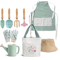9PCS Gardening Set Toys for Kids Quality Garden Tool Kit Includes Tote Bag Gloves Shovel Rake Cultivator Watering Can Learning Outdoor Gifts for Suitable for Cultivating Interest