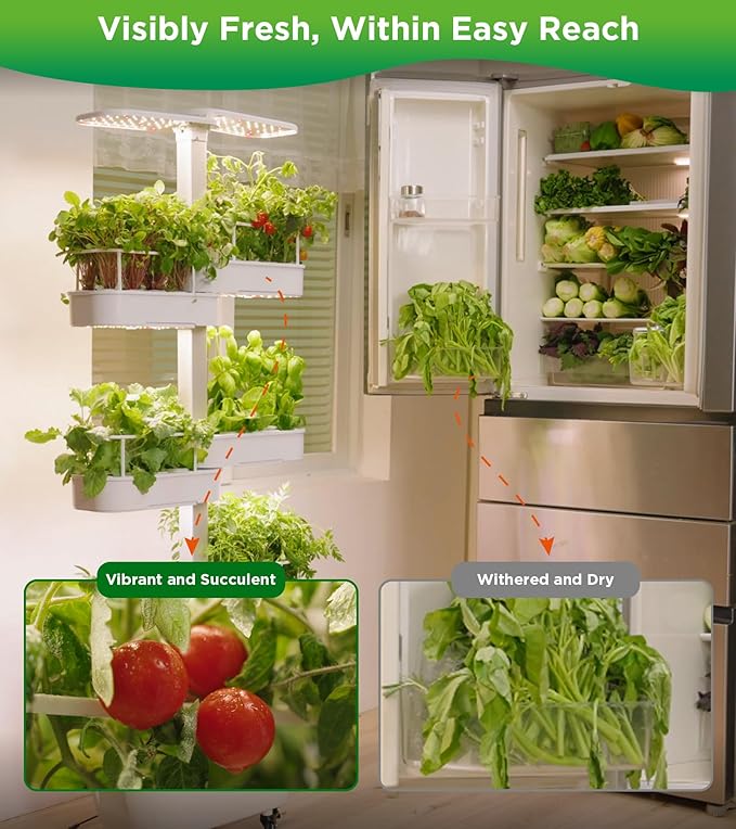 Hydroponics Growing System Kit48 Pods Large Indoor Hydroponic Herb Garden with Smart LED Grow Light Auto Circulating Water Pump24L Water TankAPP &amp WiFi ControlledGardening Systems for Ideal G