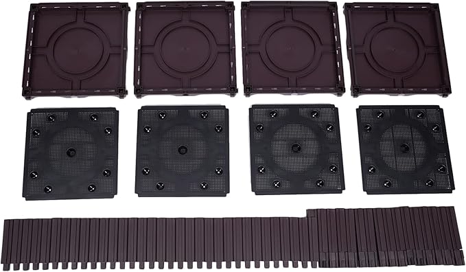 4 Pack Raised Garden Bed 61.41 * 14.96 * 15.35in PP Elevated Raised Planter Box Floor Standing Plants Elevated Garden Boxes Outdoor Gardening Planter Box for Backyard Patio Balcony