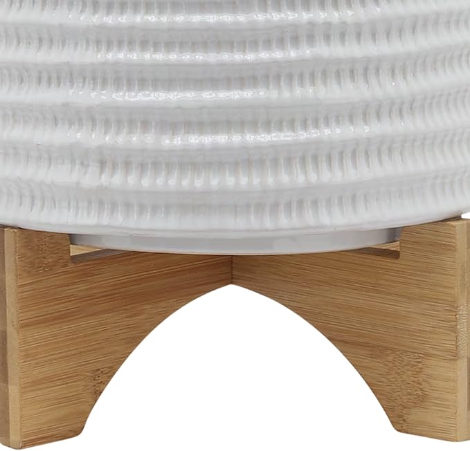 Generic 10 Textured Planter W Stand White