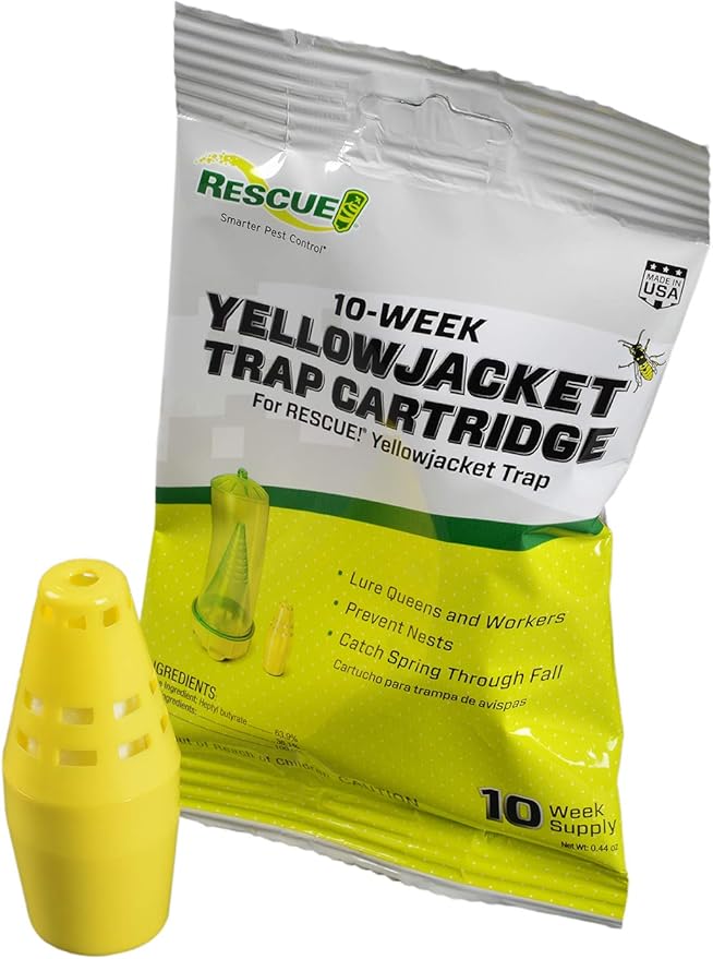 RESCUE! Yellowjacket Attractant Cartridge (10 Week Supply) – for RESCUE! Reusable Yellowjacket Traps - (6 Pack)