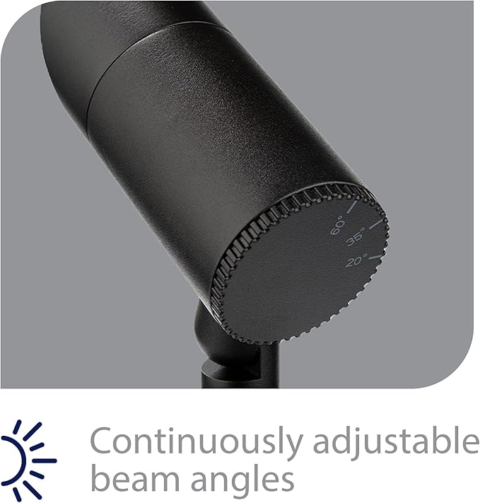 WAC Landscape Lighting LED 12V Basic Accent Light 6W with Adjustable Beam Angle 3000K in Black