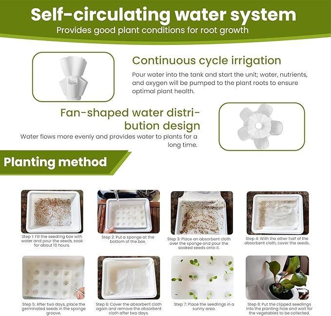 Aeroponic Tower Garden System Tower Garden Growing System Vertical Farming Tower with Pump Soilless Cultivation Growing System(114cm/45in)