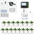 PChero Automatic Drip Irrigation System Kit Indoor Plant Self Watering System Devices for 15 Potted Plants USB Charging Plant Waterer Indoor with Timer Buzzer and Water Sensor for Vacation
