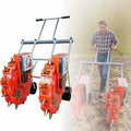 Two-Wheeled Hand-Push Roller Seeder Garden Push Seeder Planter Precision Manual Roller Seeding Machine for Soy Peanut Corn Cotton Soybean 12 Mouths