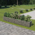 SKM Gabion Raised Gabion Raised Bed Galvanised Steel 141.7x19.7x19.7