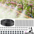 360° Automatic Drip Irrigation Kit - 5/16'' Tubing Adjustable Universal Spray Nozzle Copper Atomizing System for Garden/Lawn/Greenhouse - Multi-Directional Rotation Quick Connectors 65FT