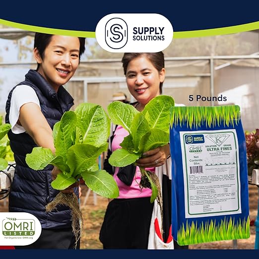 Supply Solutions Sulfate of Potash 0-0-50 - Organic Potash Fertilizer - Suitable for Fertigation Drip Systems Foliar Hydroponics Greenhouse Use - Ideal for Flowers Fruits Gardens (5 Pounds)