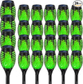 Solar Torch Lights Outdoor Flickering Flame Effect Waterproof Green Flame Landscape Path Garden Decoration 20 Inches (24)