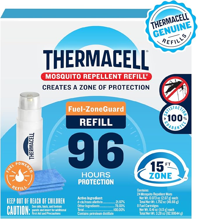 Thermacell Mosquito Repellent Refills Compatible with Any Fuel-Powered Thermacell Repeller Highly Effective Long Lasting No Spray or Mess 15 Foot Zone of Mosquito Protection