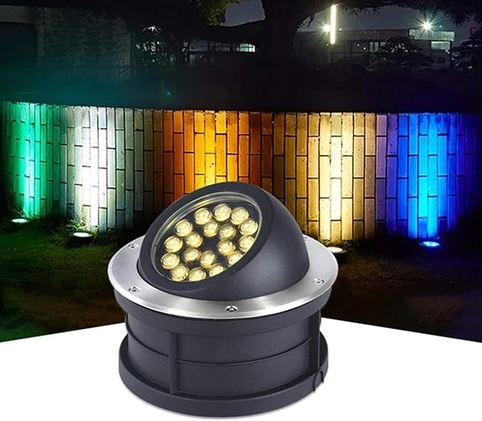 Adjustable Landscape Lights Recessed LED Outdoor Spotlight IP67 Waterproof Spotlights for Illuminating Palm Trees Stone Walls