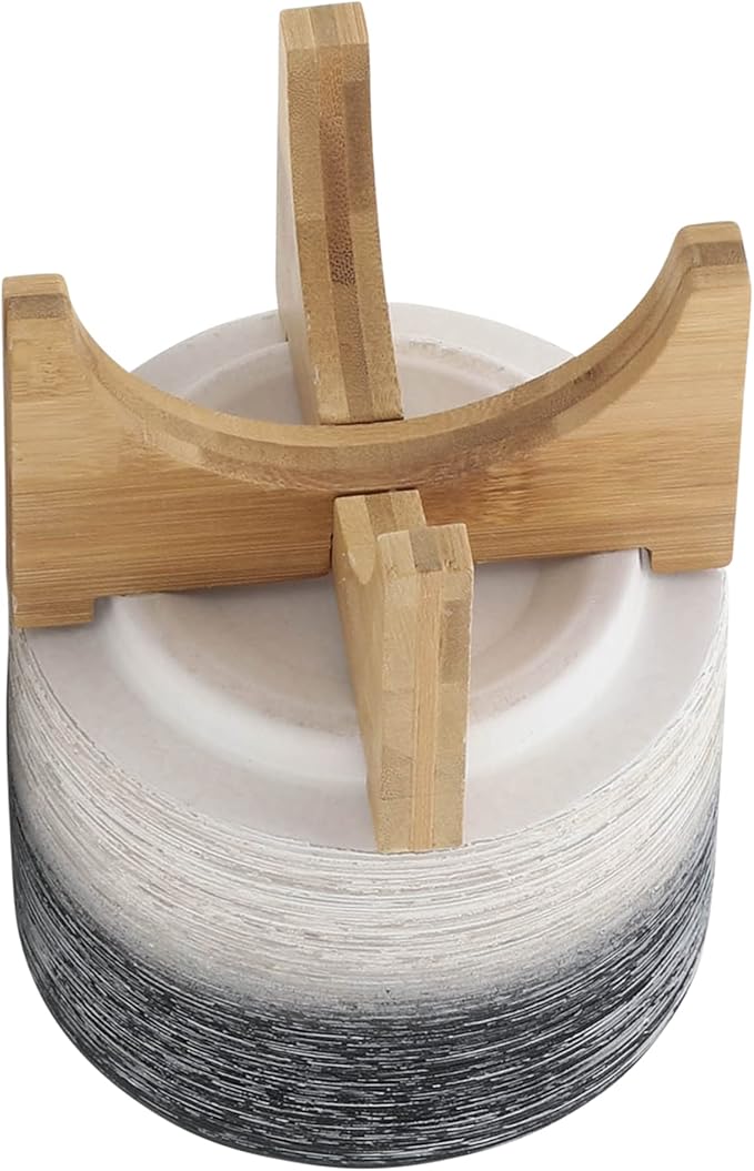 5 Planter ON Wooden Stand Gray