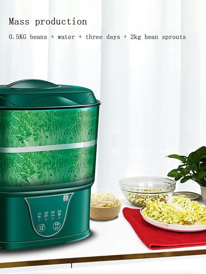 Bean Sprouts Maker Household Automatic Small Bean Sprouts Growing Bucket Large Capacity Seed Germination Kit
