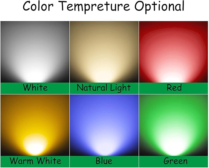 Kiven IP65 Waterproof LED Landscape Up Down Light LED Decorative Spotlight Lamp with Plug-in Cord and Timer for Indoor Outdoor Yard Step Statue LED Lawn Light(10W Cool White)
