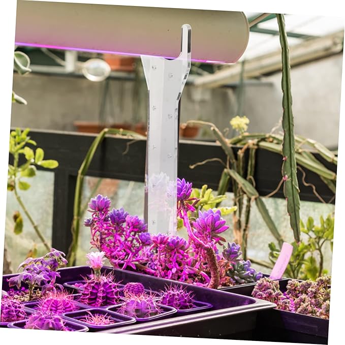 Vertical Stand for Grow Lights Adjustable Indoor Plant Light Rack Detachable Base Acrylic Support for Succulents and Greenhouse Use