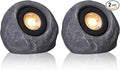 LEONLITE 5CCT LED Decorative Rock Lights Outdoor Dark Gray Pack of 2