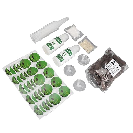100ML Hydroponic Plant Food Hydroponics Nutrients Set with Grow Sponges A B Plant Food 50 Stickers Kit Hydroponic Plant Food
