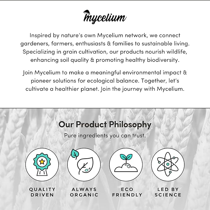 Mycelium Plus Grain Mix Mushroom Spawn Millet Grain I Organic Grain Feed Mushroom Growing Kit I Indoor Cultivation for Starter &amp Pro Home Growers I Non-GMO &amp Sourced from Local USA Farms 5lb