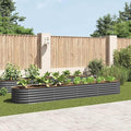 Garden Raised Planter Box Metal Galvanized Steel Large Outdoor Vegetable Flower Sturdy Plant Herb Boxes