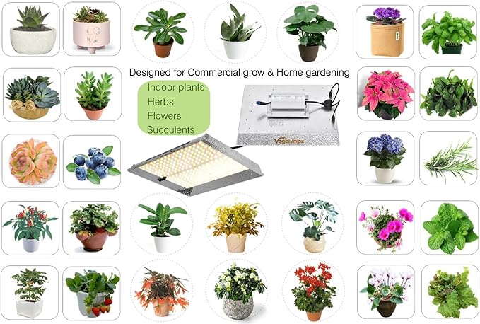 100Watt LED Plant Grow LampIncluding UV IR DiodesSunlike Full Spectrum Growing Light for Hydroponic Indoor Seeding Veg Bloom Commercial Grow Greenhouse 4x2 4x4 Plant TentPower Dimmable