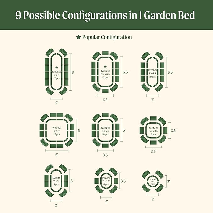 Vego garden Raised Garden Bed Kits 17 Tall 9 in 1 8ft x 2ft Metal Raised Planter Bed Outdoor for Vegetables Flowers Ground Planter Box Terra Cotta
