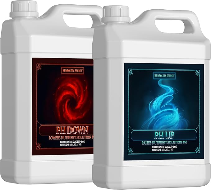 Humboldts Secret pH Up and pH Down Control Kit | Liquid Nutrient Solution Balancer for Plants | for Soil Hydroponic Coco and DWC Systems | Supports Nutrient Absorption and Growth | 32 Ounce